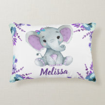 purple elephant nursery decor