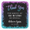 Purple Teal Faux Glitter Bat Mitzvah