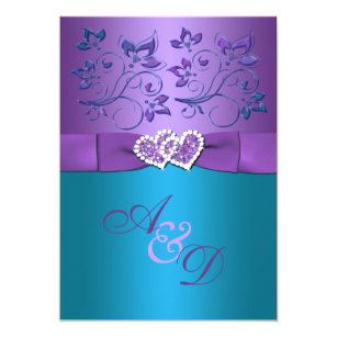 Purple And Teal Invitations 5