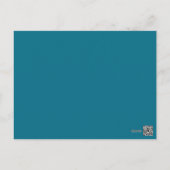 Purple, Teal Floral, Hearts Table Number Card (Back)