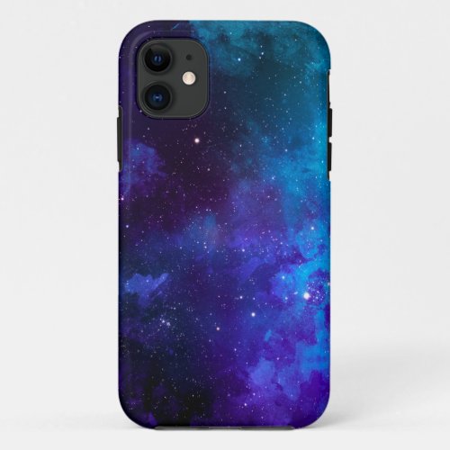 Purple Teal Galaxy iPhone 11 Case