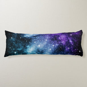 Purple Teal Galaxy Nebula Dream #1 Body Pillow