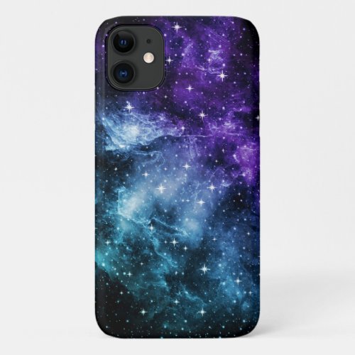 Purple Teal Galaxy Nebula Dream 1 iPhone 11 Case