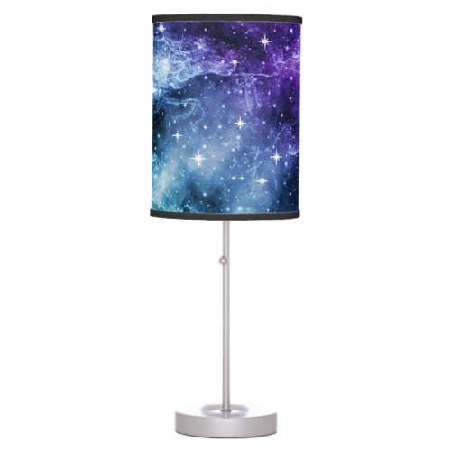 Purple Teal Galaxy Nebula Dream 1 Table Lamp