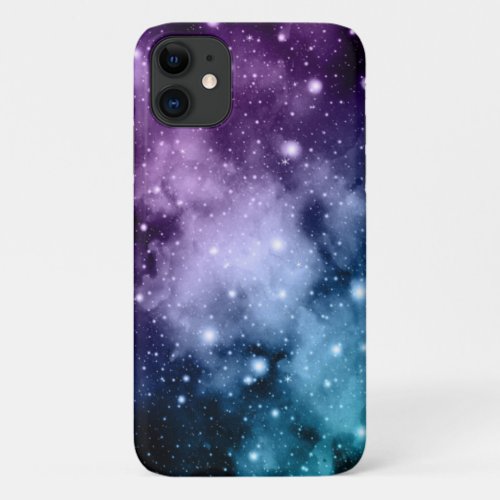 Purple Teal Galaxy Nebula Dream 2 iPhone 11 Case