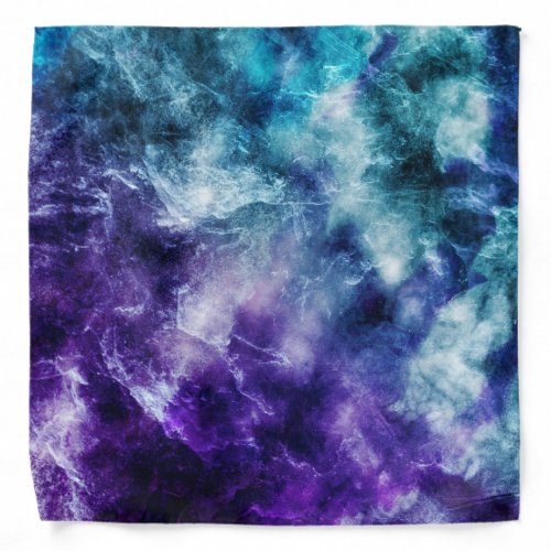 Purple Teal Galaxy Nebula Marble Dream 1 Bandana