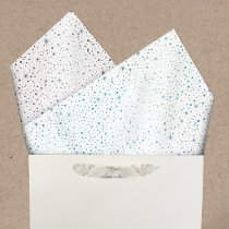 Purple &amp; Teal Galaxy Stars Watercolor Starry Snow Tissue Paper