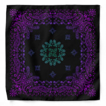 Purple & Teal Gradient Paisley Bandana Purple & Teal Gradient Paisley Bandana