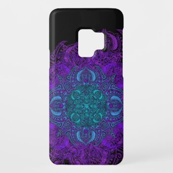 Purple & Teal Lacy Mehndi Case-mate Samsung Galaxy S9 Case by Rage_Case at Zazzle