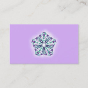 *~* Purple Teal Lavender Star Healer Mandala Business Card