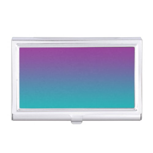 Purple  Teal Ombre Business Card Case