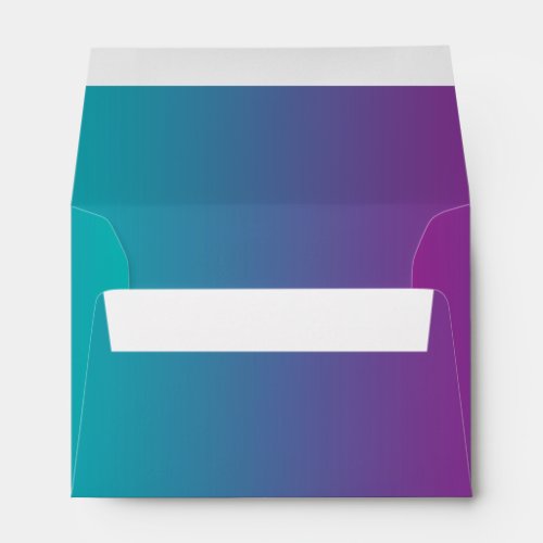 Purple  Teal Ombre Envelope