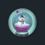 Purple Teal Painted Snow Globe Magnet<br><div class="desc">Purple Teal Painted Snow Globe

Personalize with your own custom text or redesign completely from scratch by replacing our image with your own!</div>