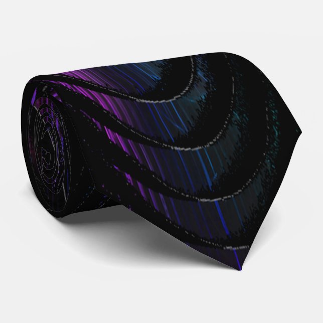 Purple & Teal Persistence Neck Tie (Rolled)