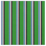 [ Thumbnail: Purple, Teal, Pink, Black & Green Colored Lines Fabric ]