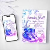 Diamond Sneaker Ball Birthday Party Invitation