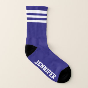 Purple Team Custom Name Gym Tube Socks