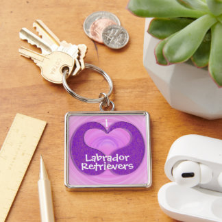 Purple Teardrop Heart Keychain