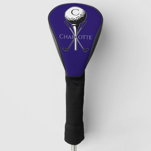 Purple Tee Monogrammed Golf Tee Golf Head Cover