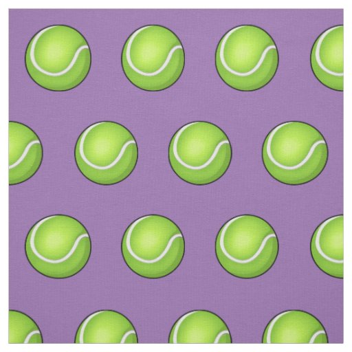 Purple Tennis Ball Fabric | Zazzle