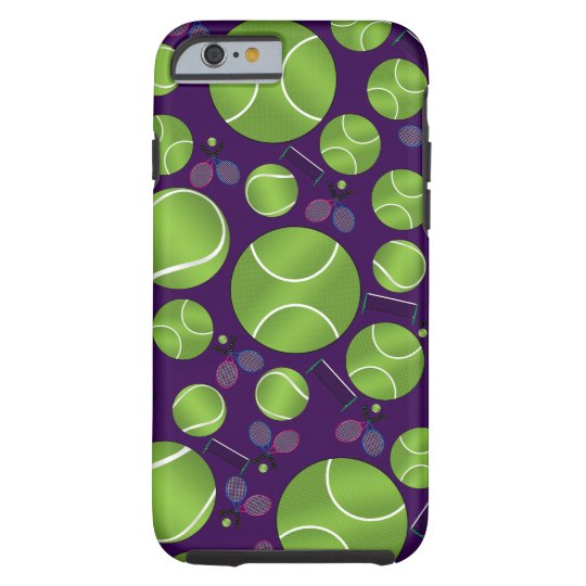 Purple tennis balls rackets and nets CaseMate iPhone case