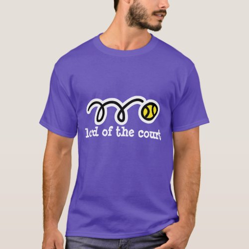 Purple tennis t_shirt with funny quote
