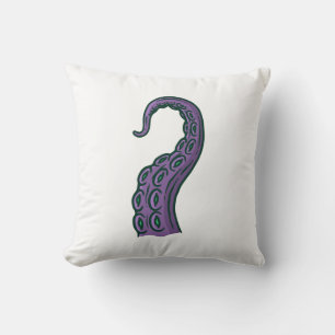 Purple Tentacle Throw Pillow