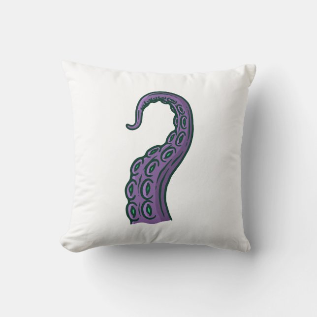 Purple Tentacle Throw Pillow (Front)