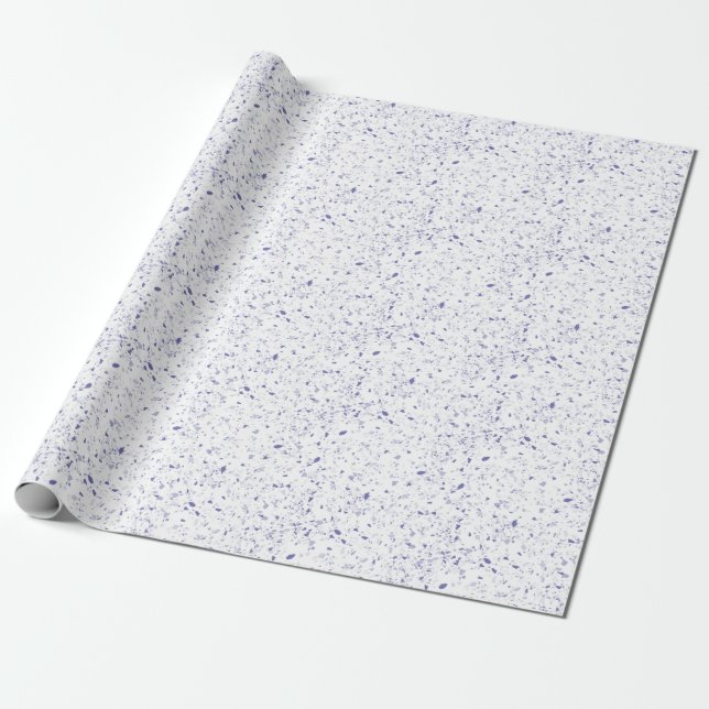 Purple Terrazzo Wrapping Paper (Unrolled)