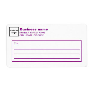 Purple Text Business Shipping Label