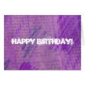 Purple Text, Happy Birthday! (Front Horizontal)
