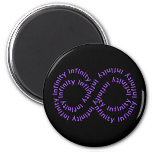 Purple Text Infinity Symbol Magnet