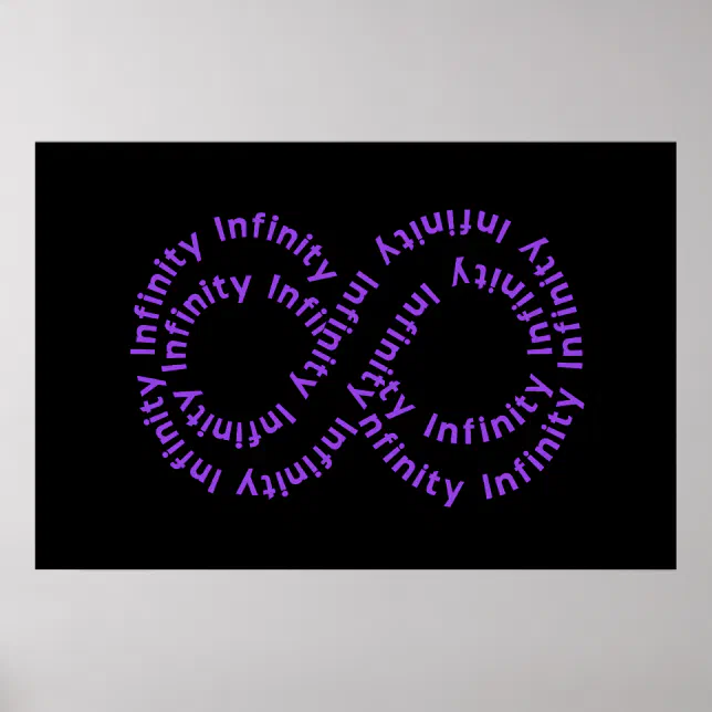 Purple Text Infinity Symbol Poster | Zazzle
