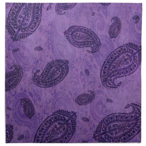 Purple Textured Paisley American MoJo Napkin