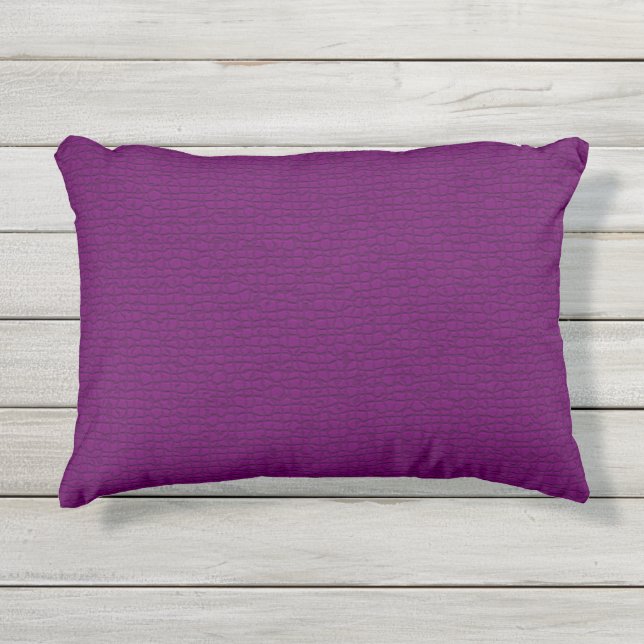 Purple Textured Pattern Outdoor Patio Pillow (Front)