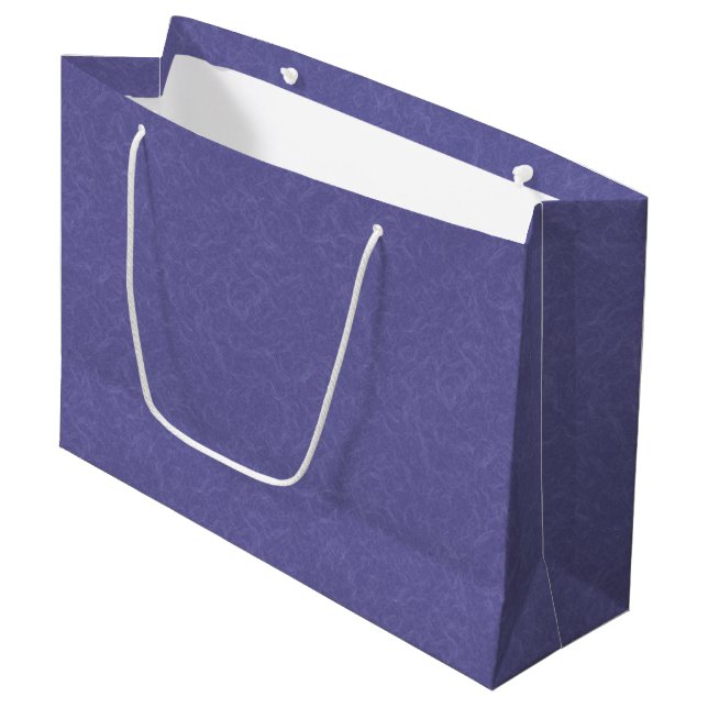 Purple textured surface swirling pattern large gift bag (Front Angled)