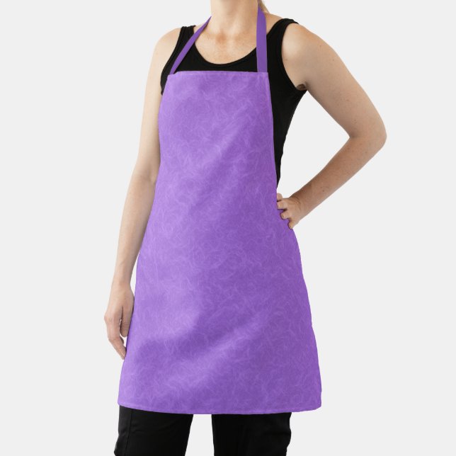 Purple textured surface with swirling pattern apron (Insitu)