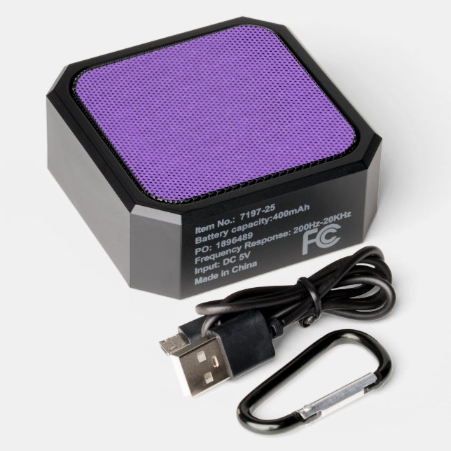 Purple textured surface with swirling pattern bluetooth speaker (Laydown)