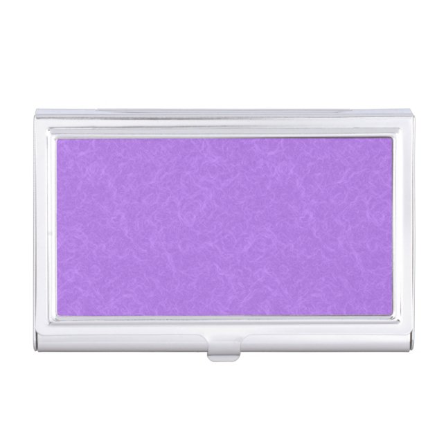 Purple textured surface with swirling pattern business card case (Front)