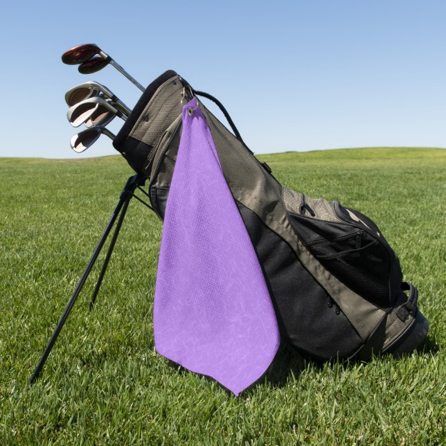 Purple textured surface with swirling pattern golf towel (Green)