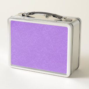 Purple textured surface with swirling pattern metal lunch box