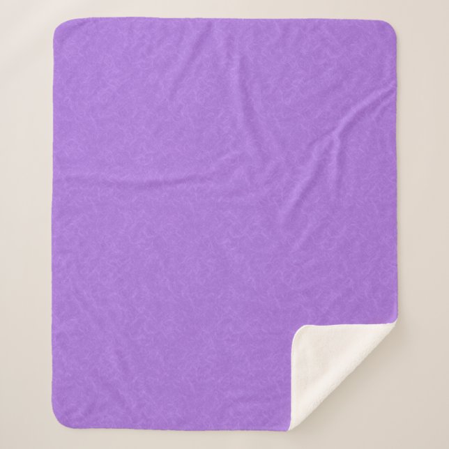 Purple textured surface with swirling pattern sherpa blanket (Front)
