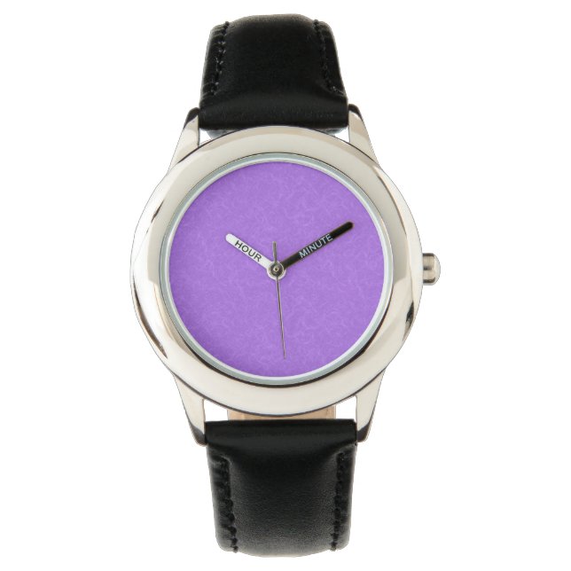 Purple textured surface with swirling pattern watch (Front)