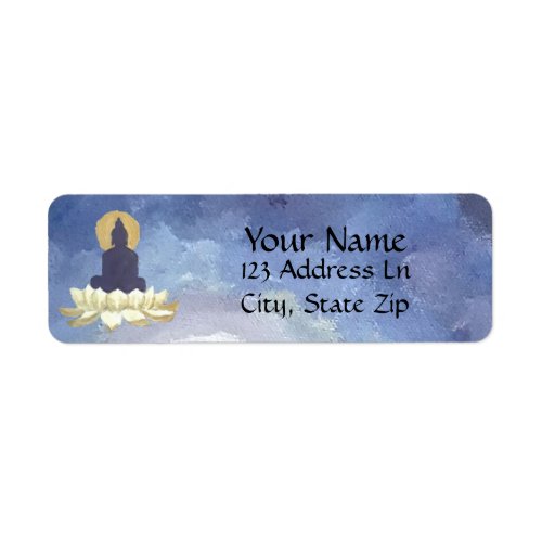 Purple Thai Buddha Return Address Labels