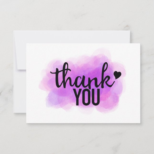 Purple Thank You Card (Front)