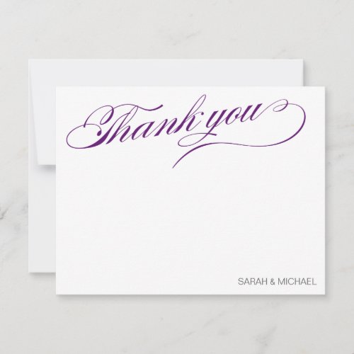 Purple Thank You Notes Personalized Invitations