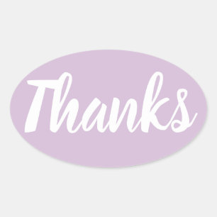 Purple thank you simple business sticker