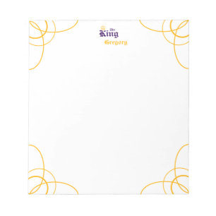 Purple The King Notepad