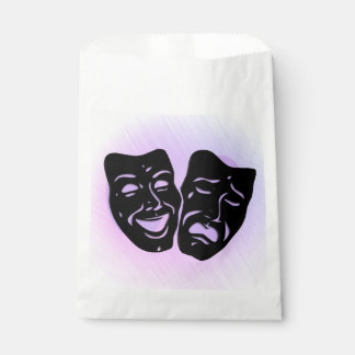 Purple Theater Masks Favor Bag