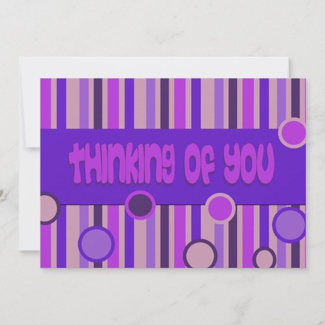 purple thinking of you card (Front)